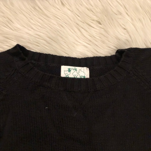 Vintage Quacker Factory Cherry Novelty Embroidered Black Knit Ugly Sweater L - Picture 3 of 9